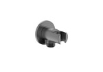 Uchwyt słuchawki z przyłączem węża prysznicowego 1/2" (rozeta okrągła) PVD Brushed Graphite