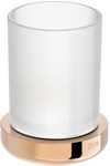 Kubek szklany stojący rose gold