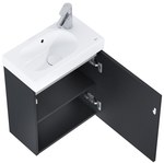 Zestaw łazienkowy MINI-N Unik 45 cm, czarny mat (bez syfonu)
