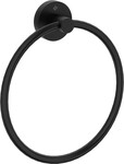 Тримач для рушників Ясмін, настінний круглий, nero
