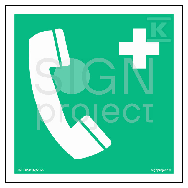 Telefon alarmowy, 10 x 10 cm, FS - - AE004_100X100_FS