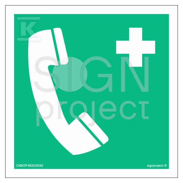 Telefon alarmowy, 25 x 25 cm, KS - - AE004_200X200_KS