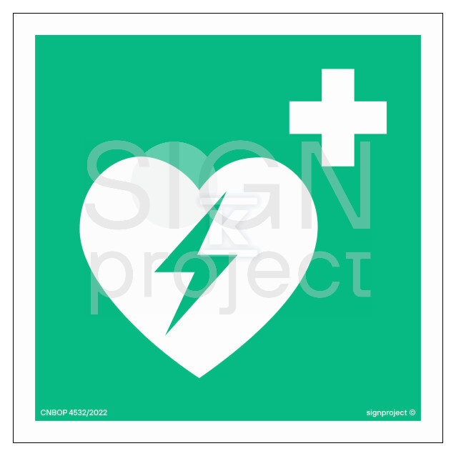 Defibrylator (AED), 35 x 35 cm, FS - - AE010_350X350_FS