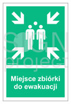 Miejsce zbiórki do ewakuacji, 50 x 75 cm, KS - folia podłogowa fotoluminescencyjna