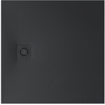 Brodzik MAGMA prostokątny Stonex® 900 x 900 mm, niski syfon w komplecie, osłona w kolorze brodzika, kolor czarny