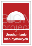 Uruchamianie klap dymowych, 35 x 51,8 cm, TS - płyta TD fotoluminescencyjna