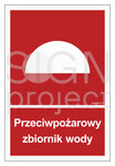 Przeciwpożarowy zbiornik wody, 35 x 51,8 cm, TS - płyta TD fotoluminescencyjna