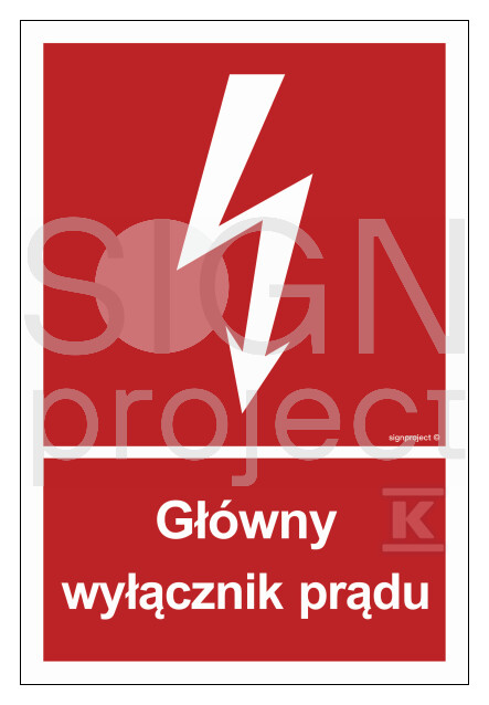 Główny wyłącznik prądu, 40 x 59,4 cm, - BC008_400X594_FN