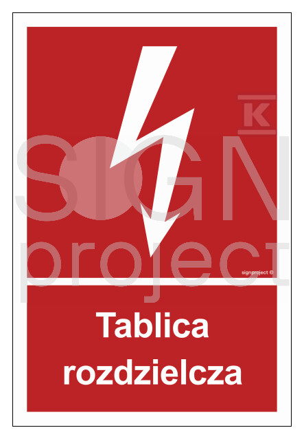 Tablica rozdzielcza, 40 x 59,4 cm, FN - - BC009_400X594_FN