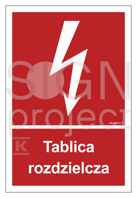 Tablica rozdzielcza, 40 x 59,4 cm, PN - - BC009_400X594_PN