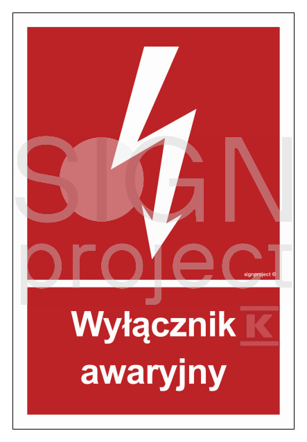 Wyłącznik awaryjny, 50 x 74 cm, KN - - BC034_500X740_KN