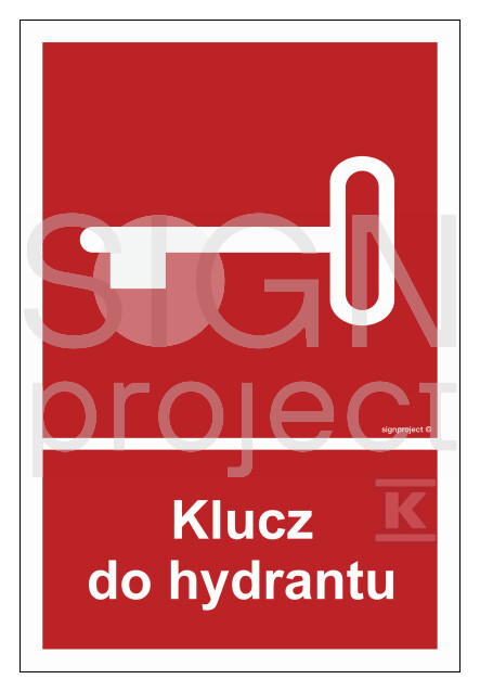 Klucz do hydrantu, 40 x 59,4 cm, PN - - BC044_400X594_PN