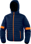 Пухова куртка з поліаміду ріпстоп темно-синьо-помаранчевого кольору S