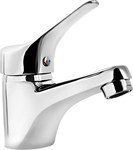 Joko washbasin tap with automatic plug, chrome