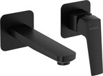 Bateria umywalkowa Blur, nero, podtynkowa