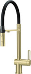 Змішувач для кухні Magnetic, золотий щоткований, з гнучким виливом та підключенням до фільтра води