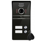 Kaseta zewnętrzna wideodomofonu "EURA" VDA-62C5 - dwurodzinna, czarna, kamera 1080p., czytnik RFID, natynk