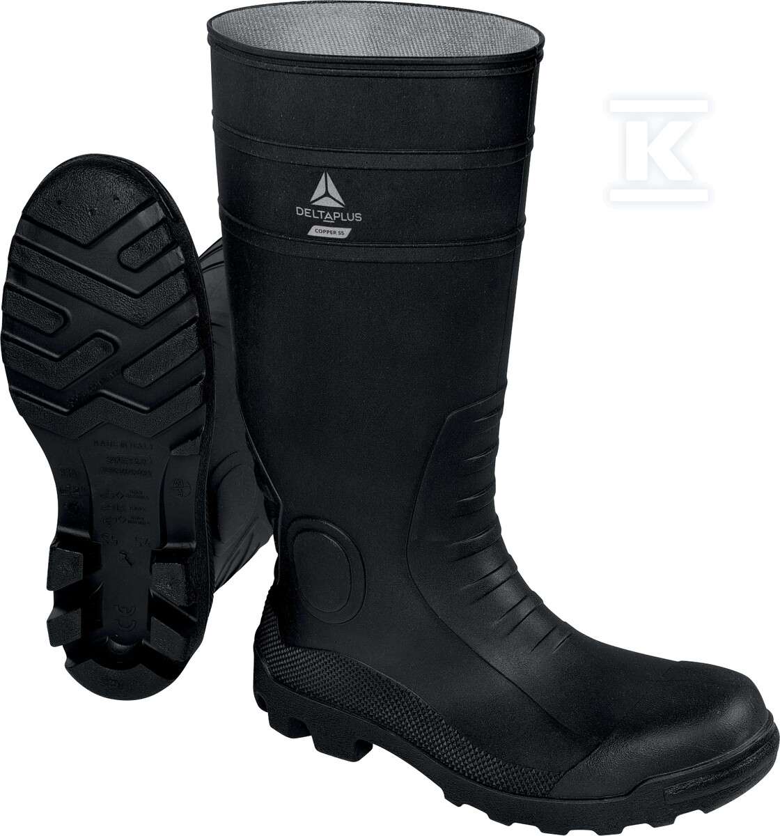 Obuwie bezpieczne wysokie z PVC czarny - COPPES5NO44