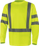 Футболка сигнальна з довгими рукавами з поліестеру (100%), 235 г/м², клас 3 жовта Fluo XL