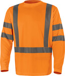 Помаранчевий сигнальний футболка з довгими рукавами з поліестеру (100%), 235 г/м², клас 3 Fluo S