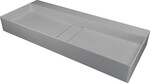 Раковина накладная Blur, сірий металік 80x40 см з маскувальним екраном