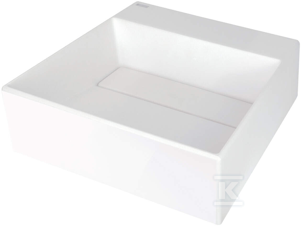 Umywalka nablatowa Correo, alabaster - CQR_AU4M