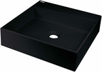 Umywalka granitowa stawiana na blat - 400x400 mm Correo, nero