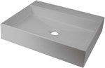 Granite washbasin placed on the countertop - 500x400 mm Correo, metallic gray