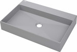 Correo countertop granite washbasin - 60x40 cm, metallic gray