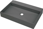 Countertop granite washbasin - 60x40 cm Correo, metallic anthracite