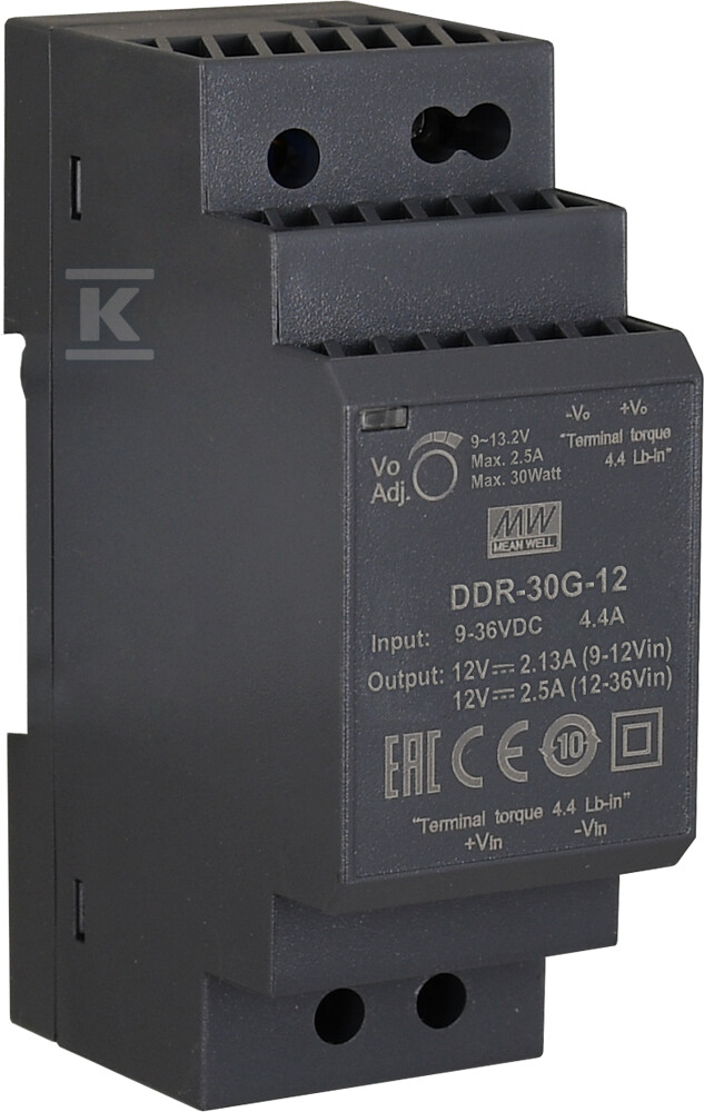 Przetwornica DC/DC na szynę DIN DDR - DDR-30G-12
