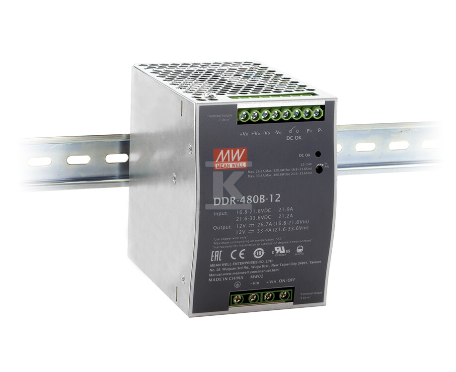 Przetwornica DC/DC na szynę DIN DDR - DDR-480D-48