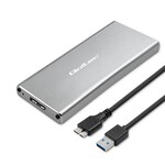 Aluminiowa Obudowa/Kieszeń na dysk M.2 SSD/SATA/NGFF/USB 3.0/Super speed/2TB/Srebrny QOLTEC