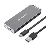 Aluminiowa Obudowa/Kieszeń na dysk M.2 SSD/NVMe/PCIe/USB 3.1/Super speed 10Gb/s/2TB/Srebrna QOLTEC