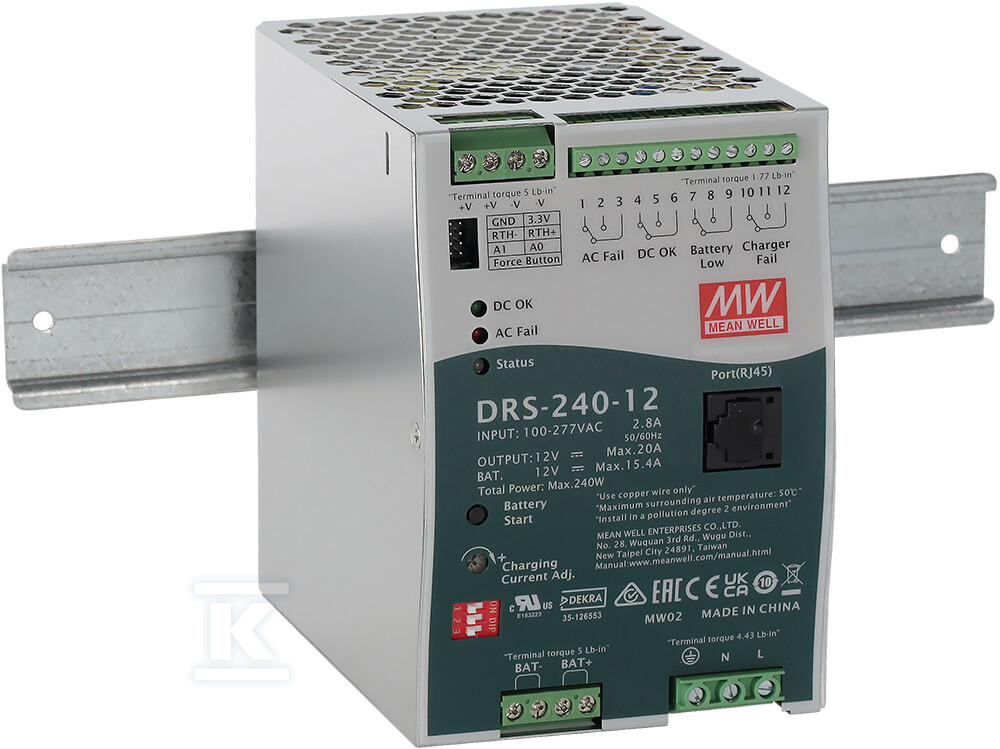 Zasilacz na szynę DIN DRS - DRS-240-12