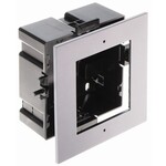 Алюмінієва монтажна рамка прихованого монтажу під 1 модуль, пластикова підрозеткова коробка та кабелі в комплекті.