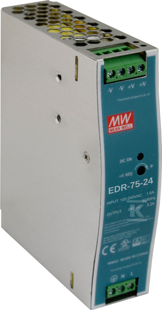Блок живлення на DIN-рейку EDR - EDR-75-24