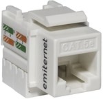 RJ45 UTP kat. 5e adataljzat, fehér trapézkő, (szélesség x magasság x mélység) 14,5x16,1x33,zącze típusú IDC-LSA