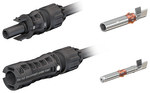 MC4 EVO2 plug-socket set // Staubli EC/Multi-Contact MC-PV-KST4-EVO2 (-) and MC-PV-KBT4-EVO2 (+) // range of wire cross-sections 4mm2 and 6mm2 // MC4 EVO2 connectors are compatible with MC4 connectors