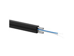 Оптичний кабель OS2, ALANTEC FTTH, 9/125µm, SM 2J, 1000м, плоский, LSOH, чорний, посилений сталлю