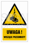 Uwaga - wiszące przedmioty, 15 x 22,5 cm, KN - folia podłogowa