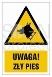Uwaga - zły pies!, 20 x 30 cm, TS - płyta TD fotoluminescencyjna