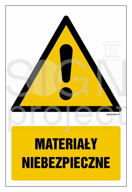 Materiały niebezpieczne, 35 x 52,5 cm, - GF042_350X525_KN