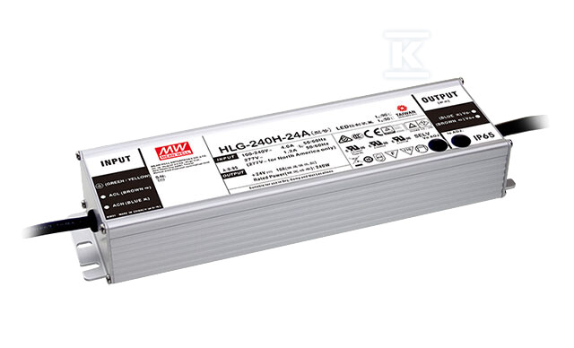 Блок живлення LED HLG 24V/240W/10A - HLG-240H-24A