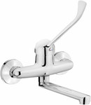 JOKO clinic chrome tap for wall-mounted washbasin with clinic lever