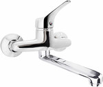 JOKO chrome wall-mounted washbasin mixer