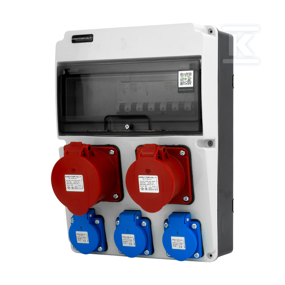 Építési elosztó JUN-S 32A/16A 3x230V - DV-5565-D