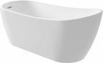 Free-standing oval acrylic bathtub - 170 cm Arnica, white