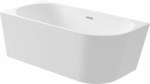 Acrylic corner/freestanding left bathtub - 160 cm Silia, white