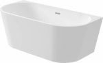 Wall-mounted/free-standing acrylic bathtub - 170 cm Silia, white